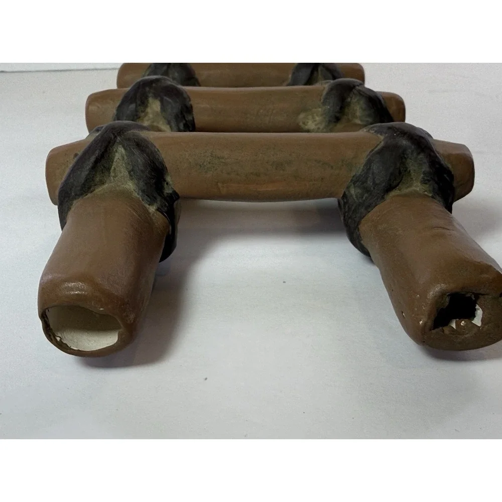 Ceramic Log Ladder Fish Tank Ornament Reptile Basking Ramp Fairy Garden Decor